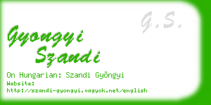 gyongyi szandi business card