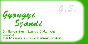 gyongyi szandi business card